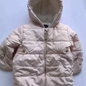Baby Girl's Nautica Sherpa Lined Pram Snowsuit, Pink